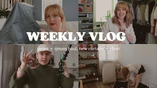 Target & TJMaxx Haul, Home Updates: New Curtains + Office Chair | Weekly Vlog