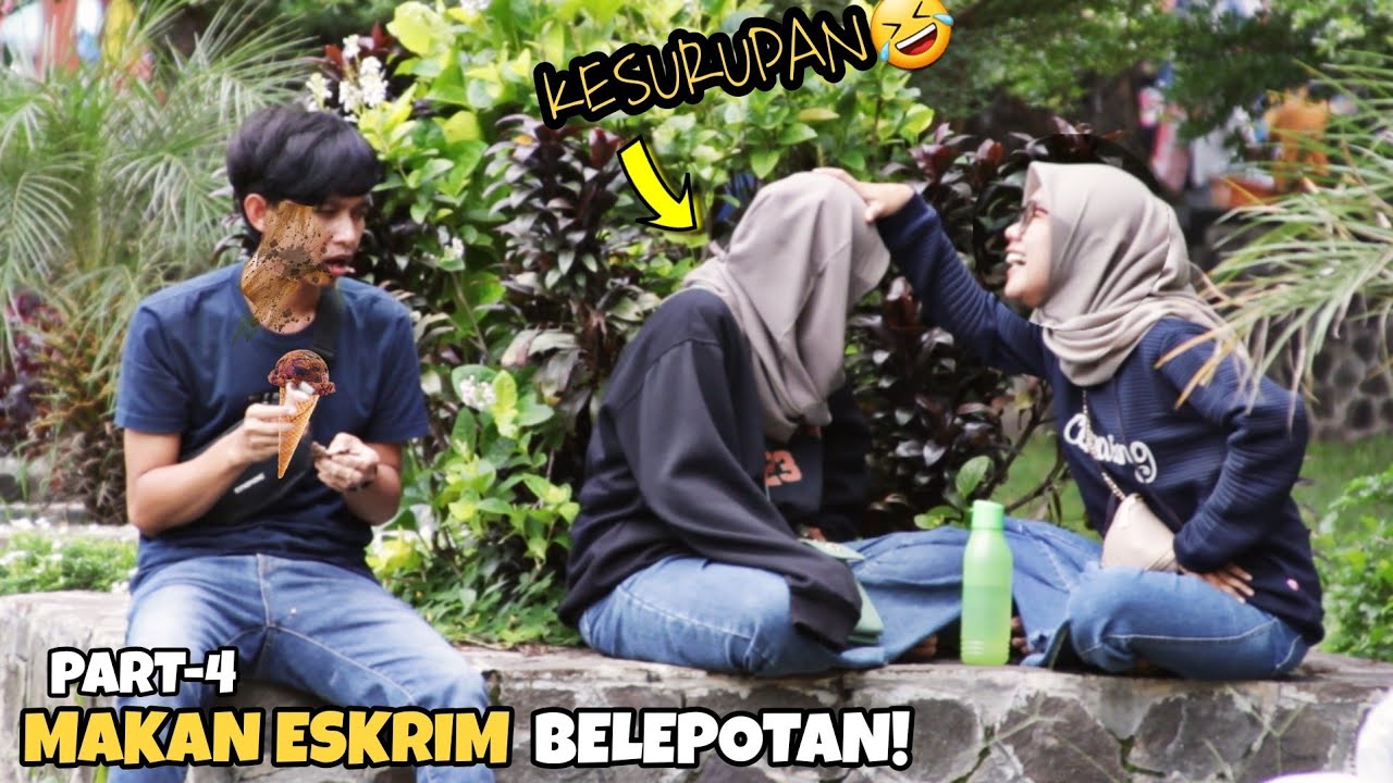 MAKAN ESKRIM BELEPOTAN, KETAWA SAMPE KESURUPAN - Part4