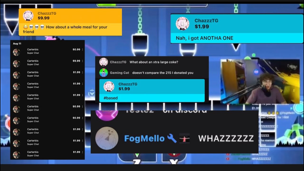 Streamer Geometry Dash I Donated All of My Money to a Random Geometry dash streamer. - YouTube
