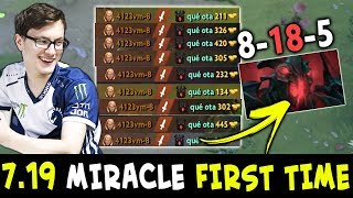 7.19 update FIRST time — Miracle Sunstrike TILTING Shadow Fiend