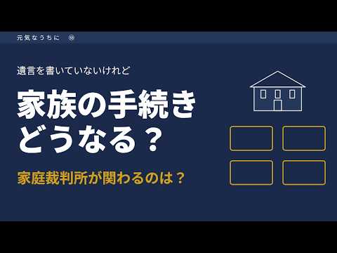 遺言がないと、家族の手続きはどうなる？｜家庭裁判所が関わるのはどんなとき