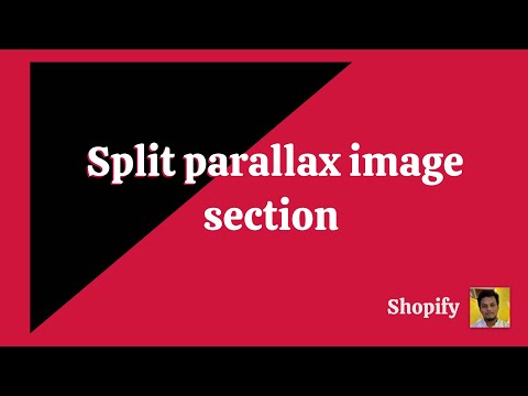 Split Parallax image and content section slider for shopify
