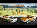 8 crate vs 57 chevy 164 diecast drag race 