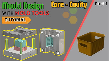 Create Core Cavity used Mold tools  in SOLIDWORKS - STORAGE BASKET 1/4