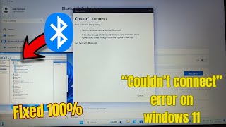 fix could not connect error on windows 11 || bluetooth on off button missing on windows 11 ||2024||