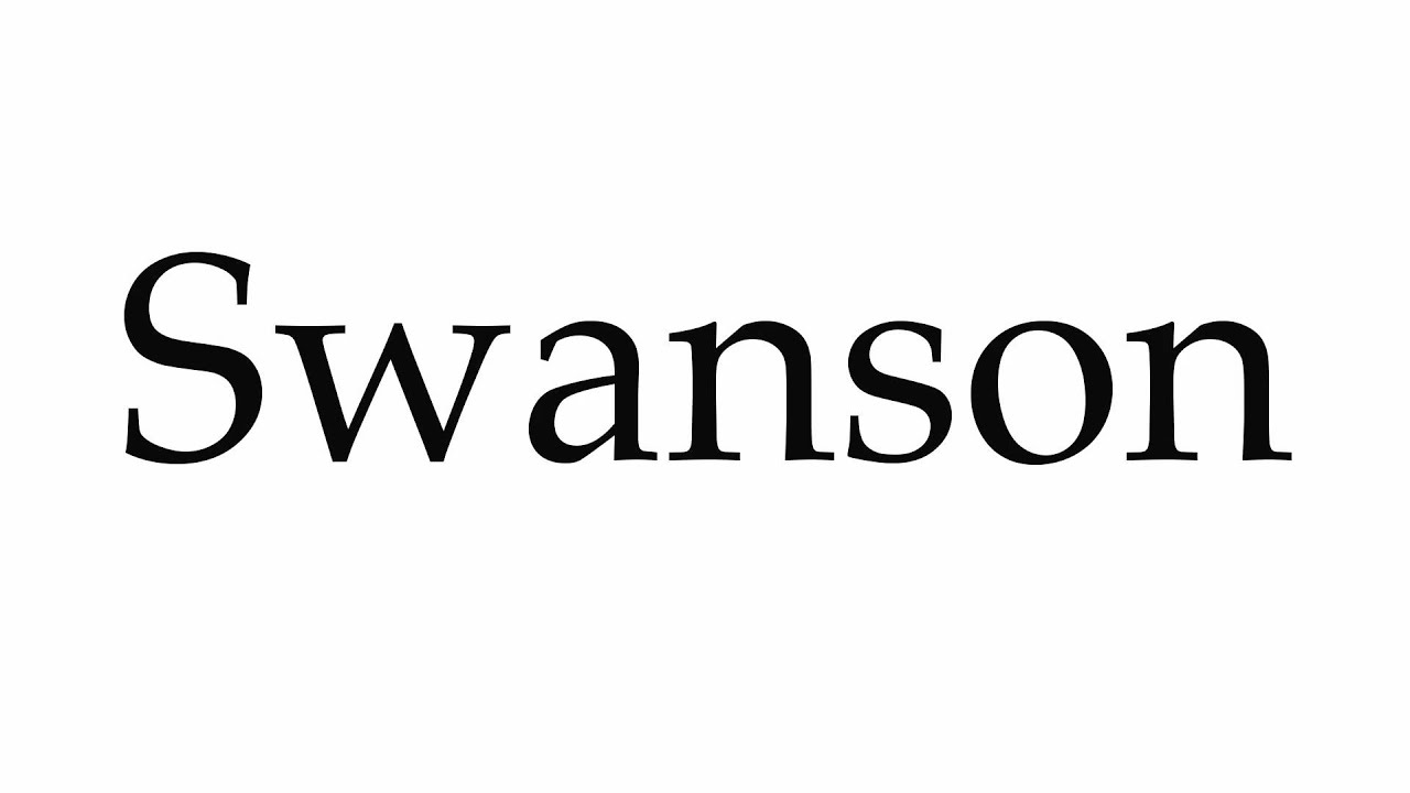 How to Pronounce Swanson - YouTube
