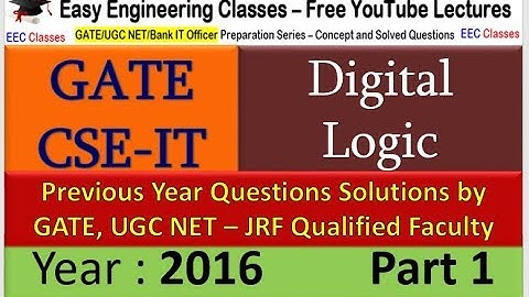 Digital Logic GATE 2016 Solved Question Part 1 on XOR and 16 bit 2