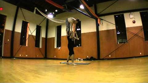 September 20, 2013 Hand to Hand into Straddle Handstand with Leah James