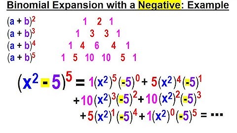 Algebra Ch 49: Binomial Theorem (14 of 18) Binomial Expansion with a Negative: Example