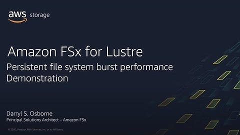 Amazon FSx for Lustre: Persistent Storage Overview