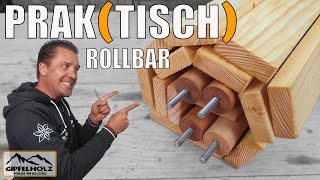 Rollbarer - tragbarer Tisch für unterwegs - Camping - Angeln - Grillen - Tisch selber bauen