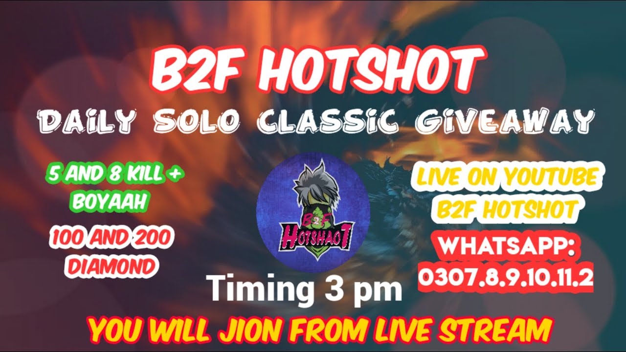 HotShot Live Giveaway Live Streaming YouTube