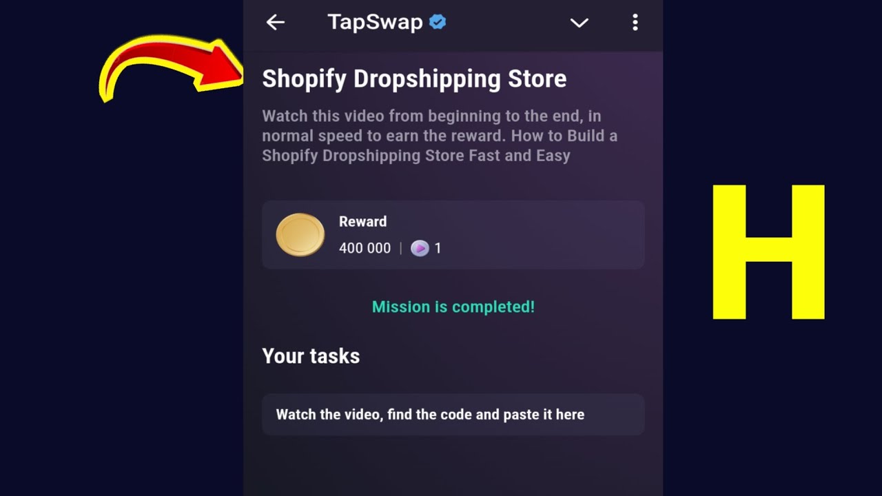 Shopify Dropshipping Store | Tapswap Code | How to Build a Shopify ...