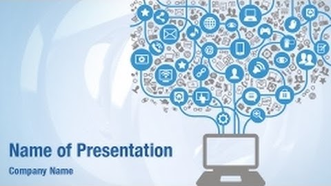 Social Computer Network PowerPoint Video Template Backgrounds - DigitalOfficePro #01270V