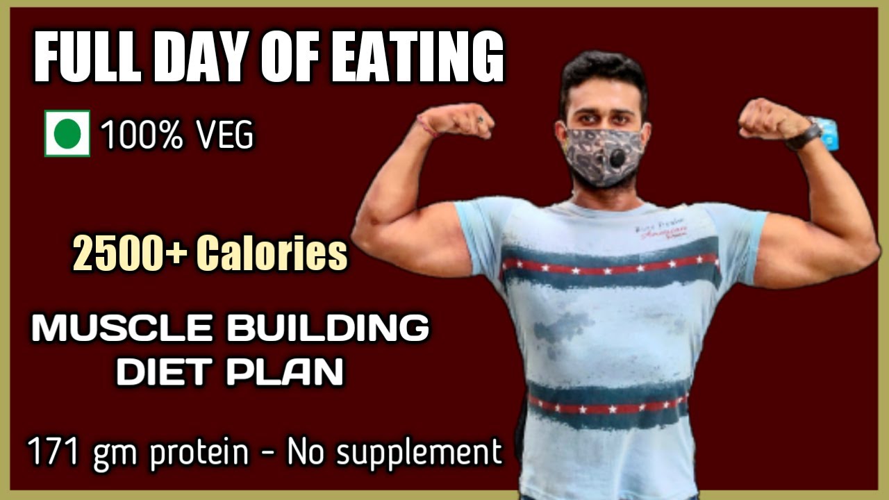 Pure veg Muscle Building diet plan | Full day of eating | Indian ...