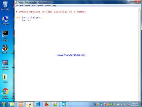 write a python program to factorial of given number.