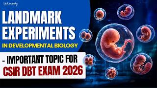 Landmark Experiments in Developmental Biology - Important Topic for CSIR DBT Exam 2026