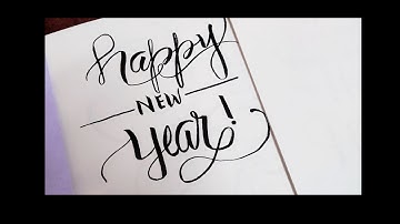 How to write( Happy New year) in a beautiful stylish Calligraphy/writing happy new year in cursive
