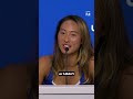 Qinwen Zheng is putting the pieces together 🥹  #tennis #zhengqinwen #goldmedal #usopen #athlete