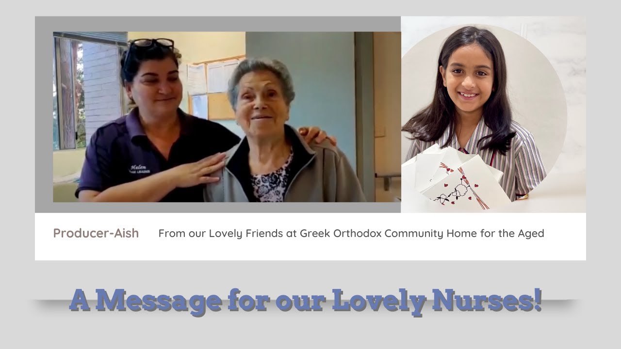 Message for Nurses from our Lovely Friends at Greek Orthodox Community