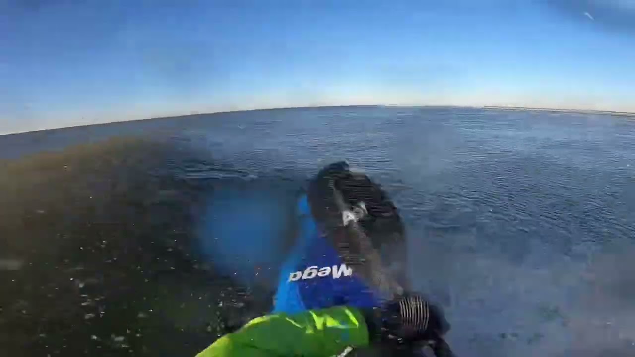Democrat Point, LI NY, USA. Mega Surf Kayak & GoPro Helmet Cam. 12/8/22