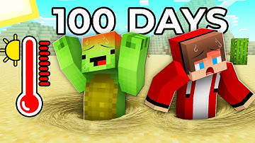 Mikey and JJ SURVIVE 100 DAYS in DESERT! Challenge - Minecraft (Maizen)