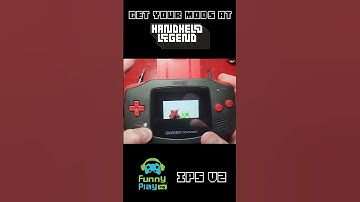 Funny Playing IPS V2 Gameboy Advance Mod Backlit Display With Flat Black Shell and Red Buttons