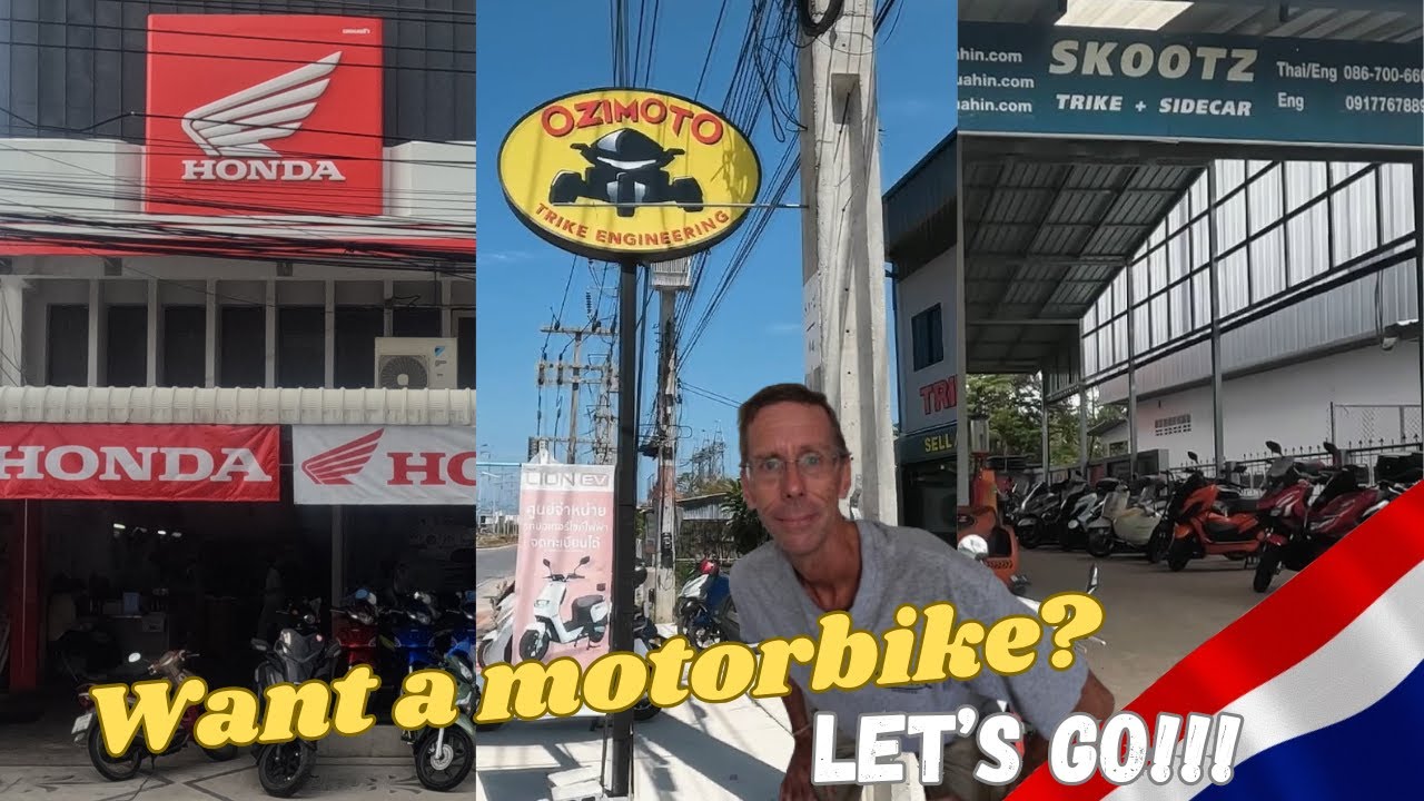 New Bikes 3-wheel trikes rentals Where to go Hua Hin Thailand I 4K 60FPS