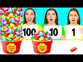 100 Шарів Їжі Челендж | Смішні Кухонні Лайфхакі DaZaZa Challenge