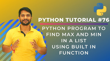Python Program to Find Max & Min in List - In Hindi