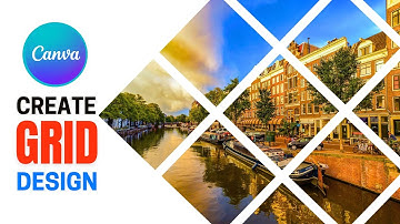 How to Create Grid Design Animation in Canva l Fragment Images with shapes l easy canva