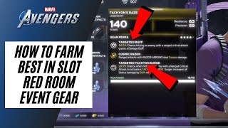 HOW TO FARM BEST IN SLOT RED ROOM EVENT GEAR | Marvels Avengers