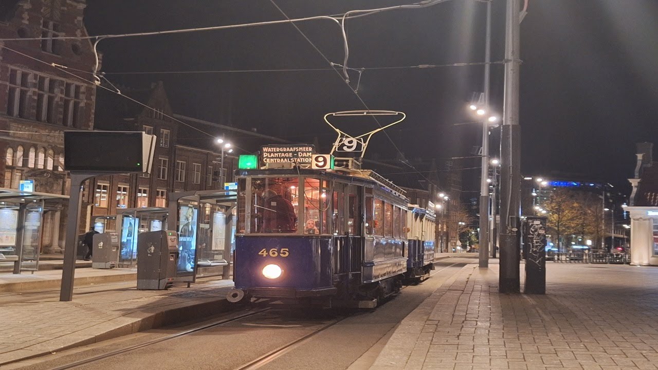 🚋📸 Museumtrams tijdens Museumnacht Amsterdam 2-11-2024