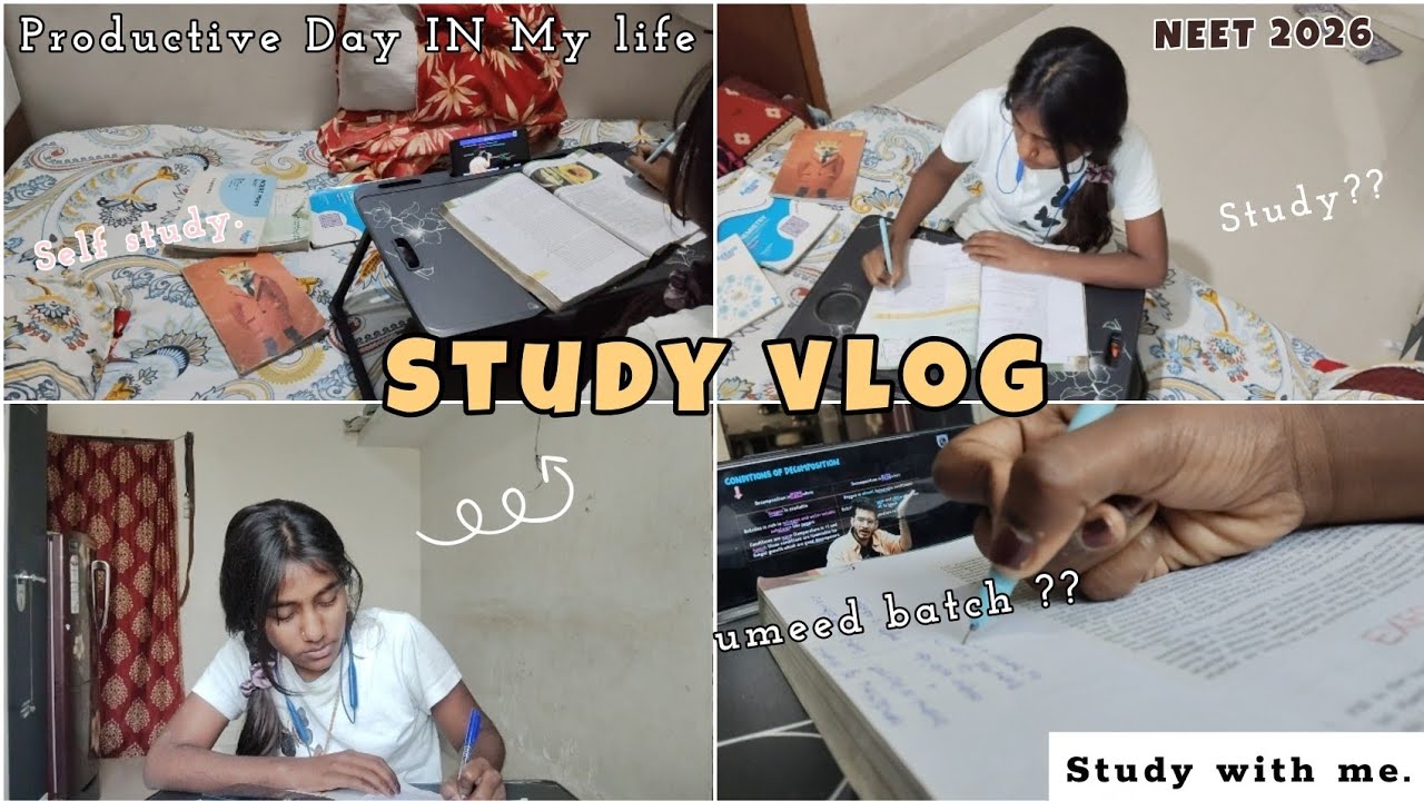 Productive Day IN My Life As A Neet Aspirant🌟||neet pyq's||NEET2026|| Question practice,Revision||
