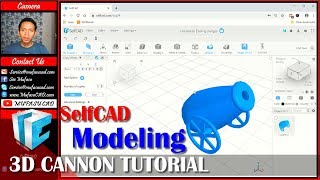 SelfCAD 3D Cannon Modeling Tutorial For Beginner