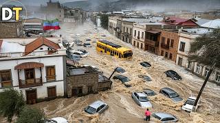 Rusya Dağıstanda Büyük Sel Felaketi Mahaçkalada Evler Su Altında, Köprüler Çöktü