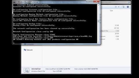 Oracle 12c uninstallation