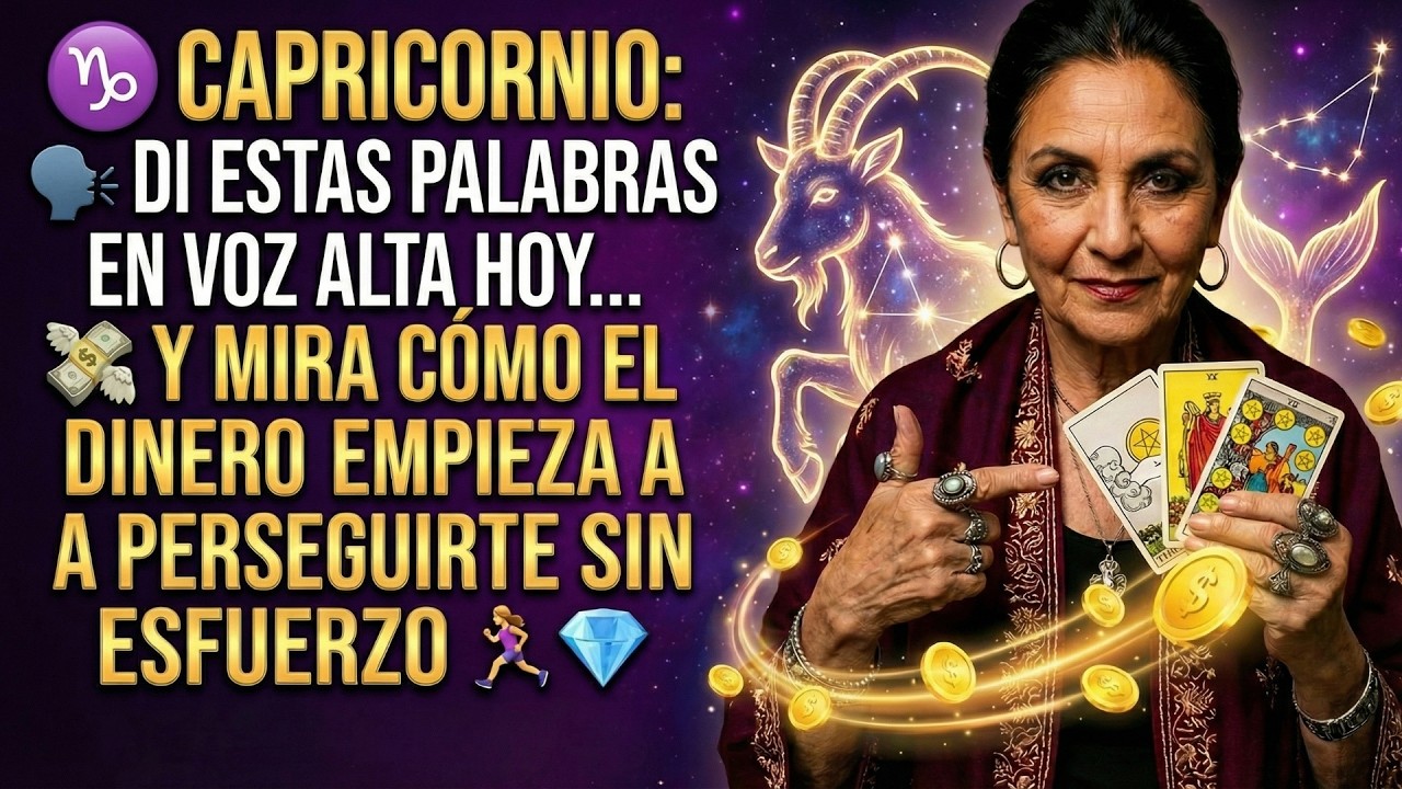 ♑ CAPRICORNIO: 🗣️ DI ESTAS PALABRAS HOY Y EL DINERO TE PERSEGUIRÁ SIN ESFUERZO 💸🏃‍♀️