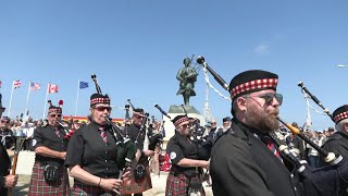 D-Day: à Colleville-Montgomery, célébrations au son de la cornemuse | AFP