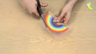 How to make a shrink plastic rainbow necklace