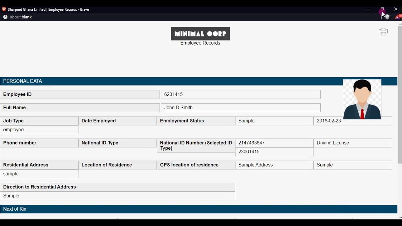 Simple Employee Records System using PHP Demo - YouTube