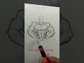 HOW TO DRAW A MUSCULAR BODY Shorts Drawing Viral Anime Tutorial 