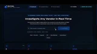 🛡️ Sentinel Web-Risk Intelligence Platform | Autonomous Multi-Agent Vendor Risk Telemetry