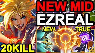 Wild Rift China Ezreal Mid - 20KILL Carry - New Terminus & Empowerment OP Build Runes