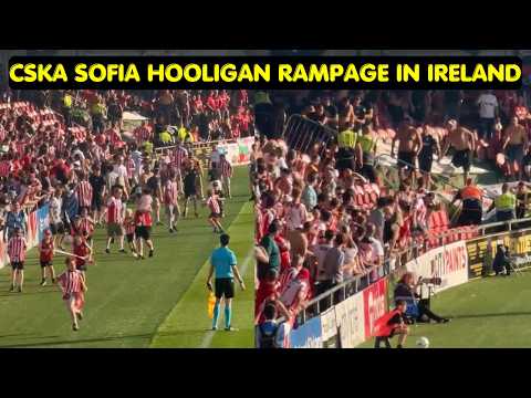 CSKA Sofia Supporters ATTACK Derry City At Brandywell Stadium - OMG!