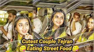 Cutest Couple Tejran Tejasswi Prakash with Karan kundra Spotted At Varsova Eating Street Food😋