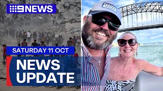 Palestinians return to Gaza; Light plane crashes just after take off | 9 News Australia