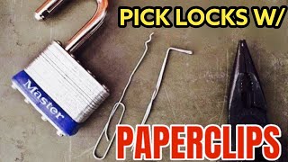BLACK SCOUT SURVIVAL Pick Locks with Paperclips-