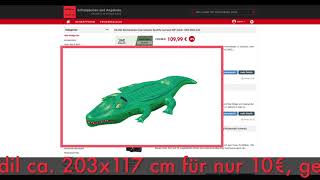 Schnäppchen/Billiger des Tages 29.06.18 - BESTWAY Schwimmtier/Reittier Krokodil ca. 203x117 cm