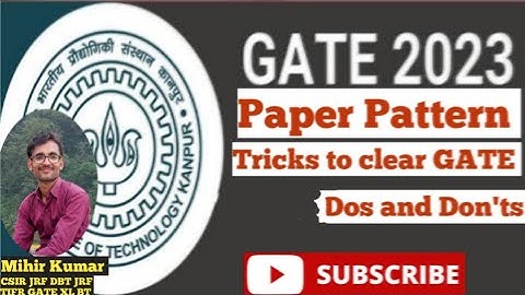 Target GATE 2023/Exam Pattern/General Aptitude/(Mihir kumar) CSIR UGC NET JRF, DBT JRF, GATE XL